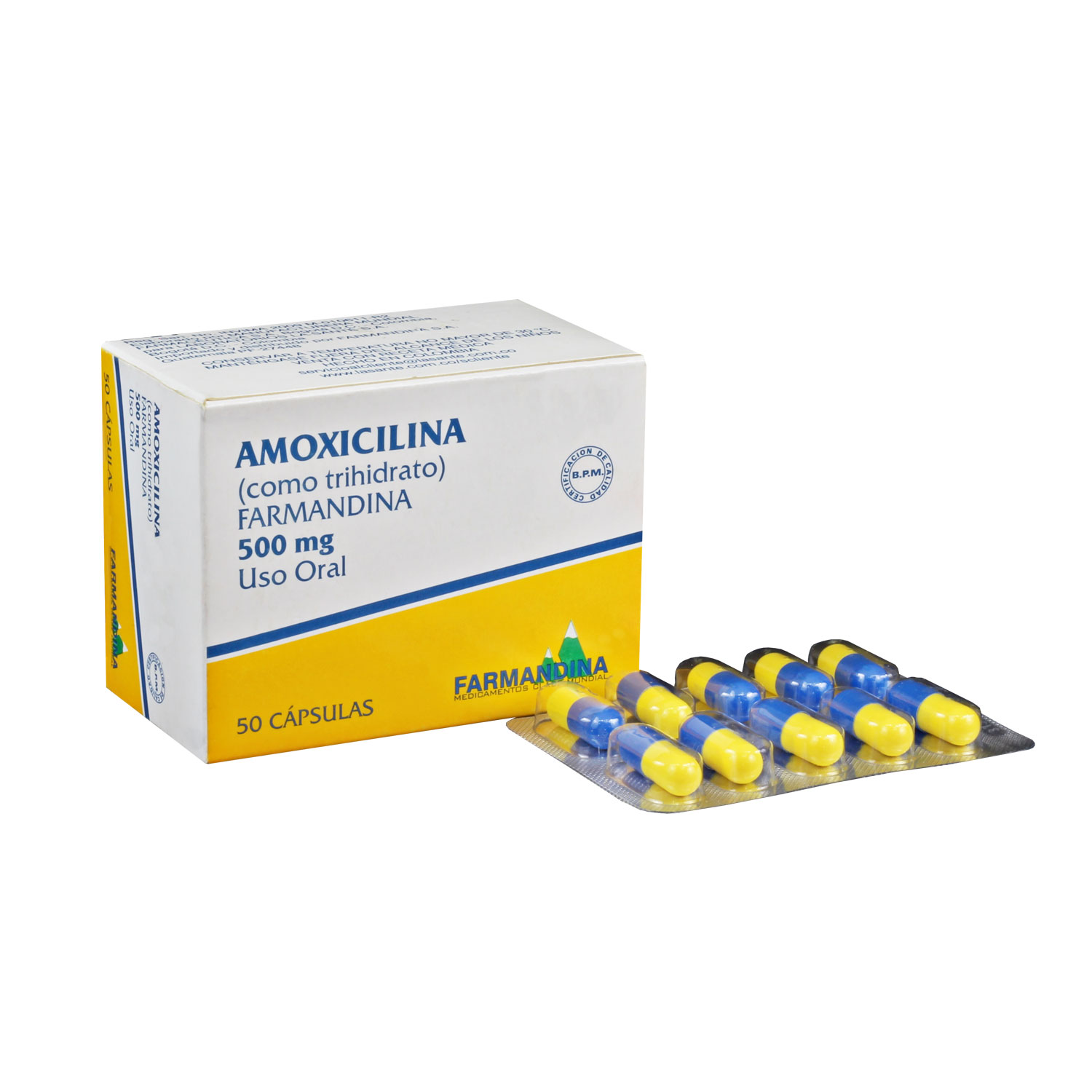 Amoxil capsulas 500 mg