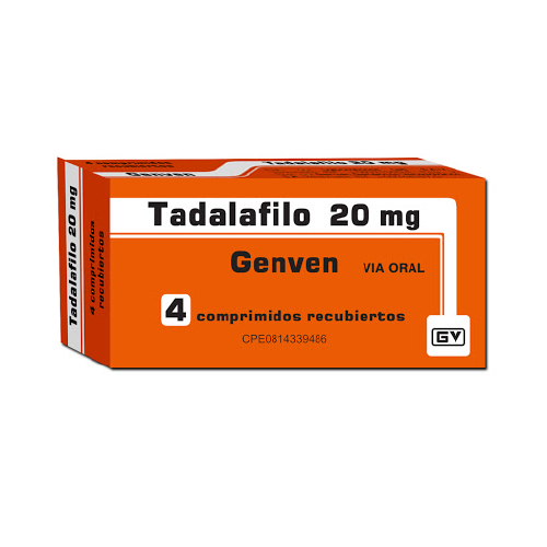 Tadalafilo 20 Mg 4 Comprimidos