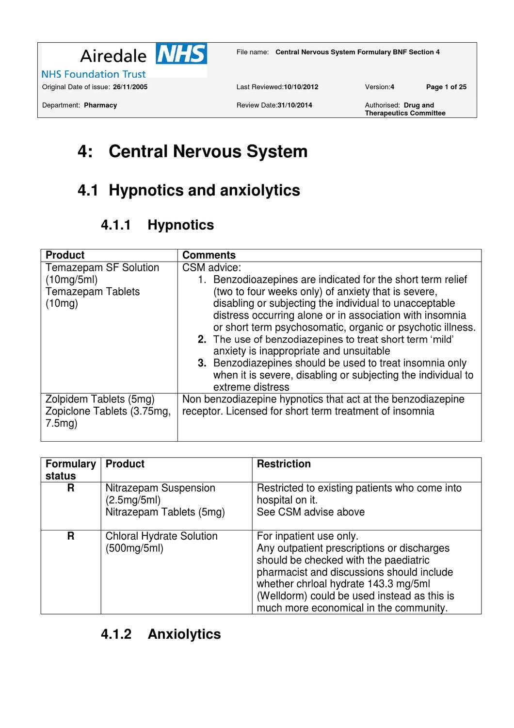 Sertraline 25mg bnf