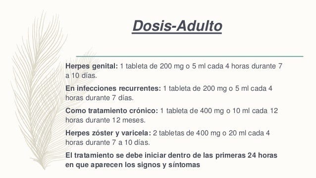 Aciclovir Pastillas Niños