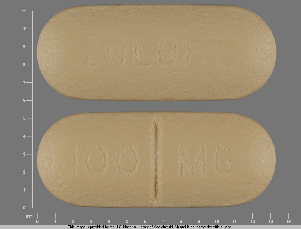 Zoloft hcl 100 mg