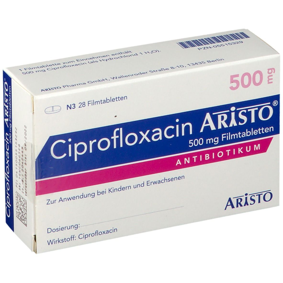 Ciprofloxacin 500 mg orion