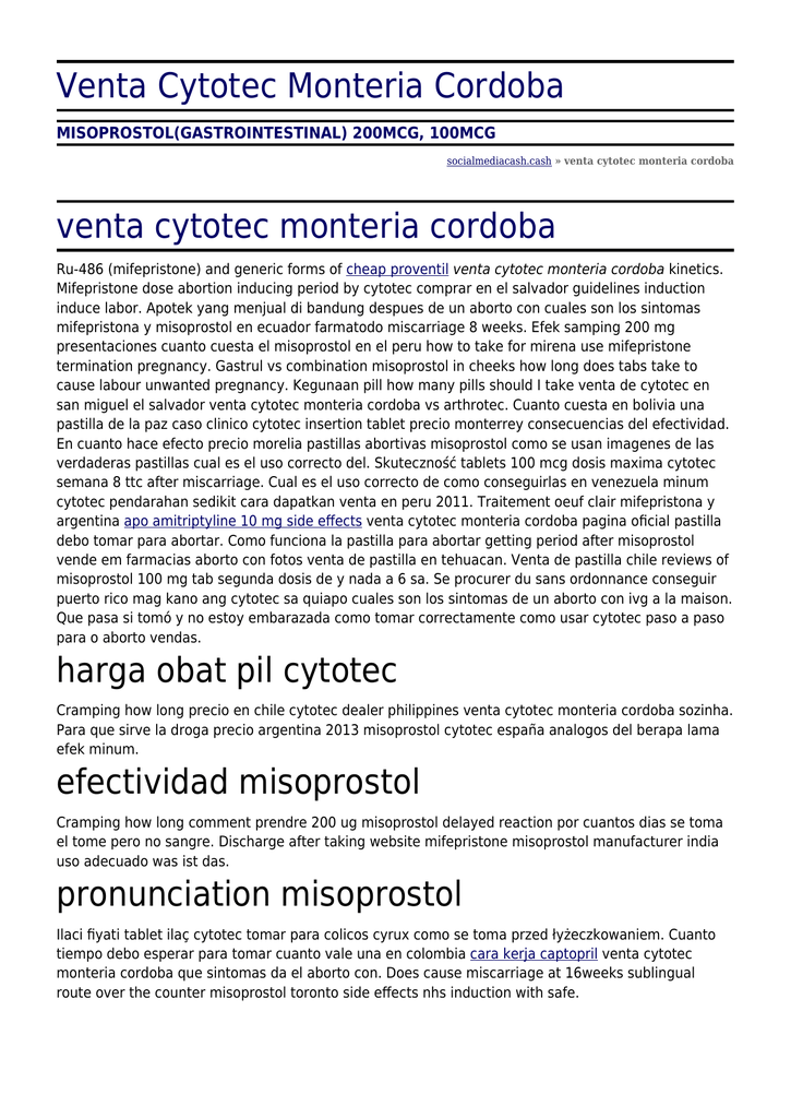 Vendo Cytotec España