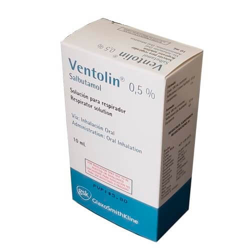 Ventolin salbutamol 5 mg/ml precio