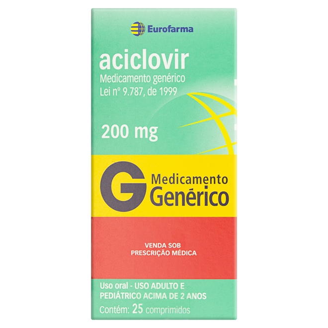 Genérico aciclovir comprimido