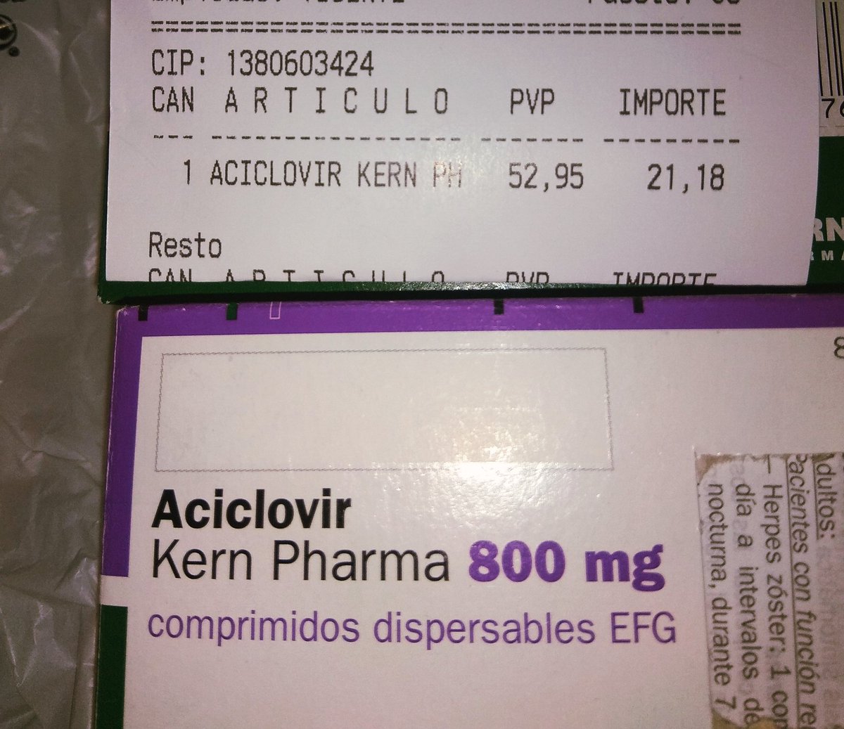 Aciclovir Kern Pharma 800 Mg Precio