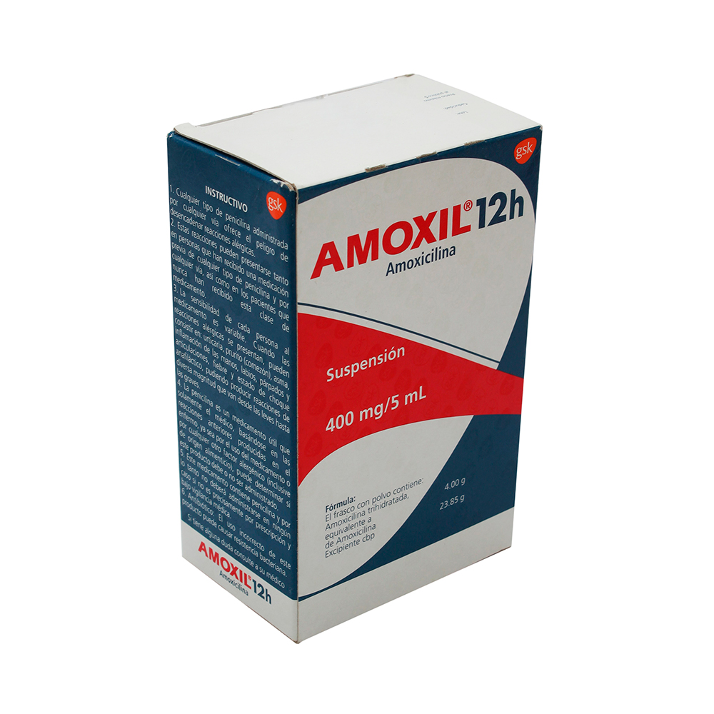 Amoxil 12h 400 mg precio