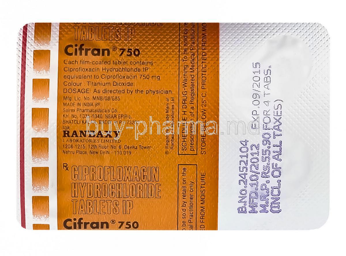 Ciprofloxacin 750mg