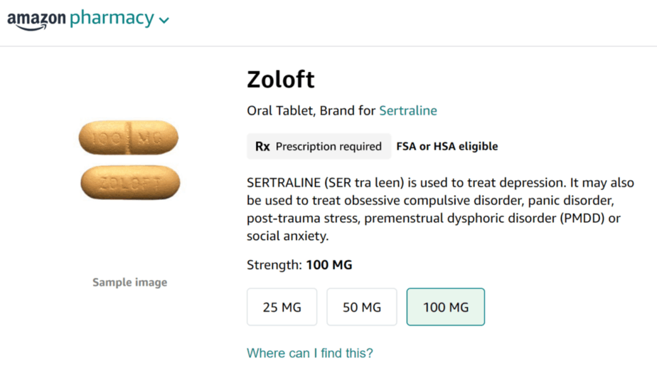 Zoloft hcl 25 mg