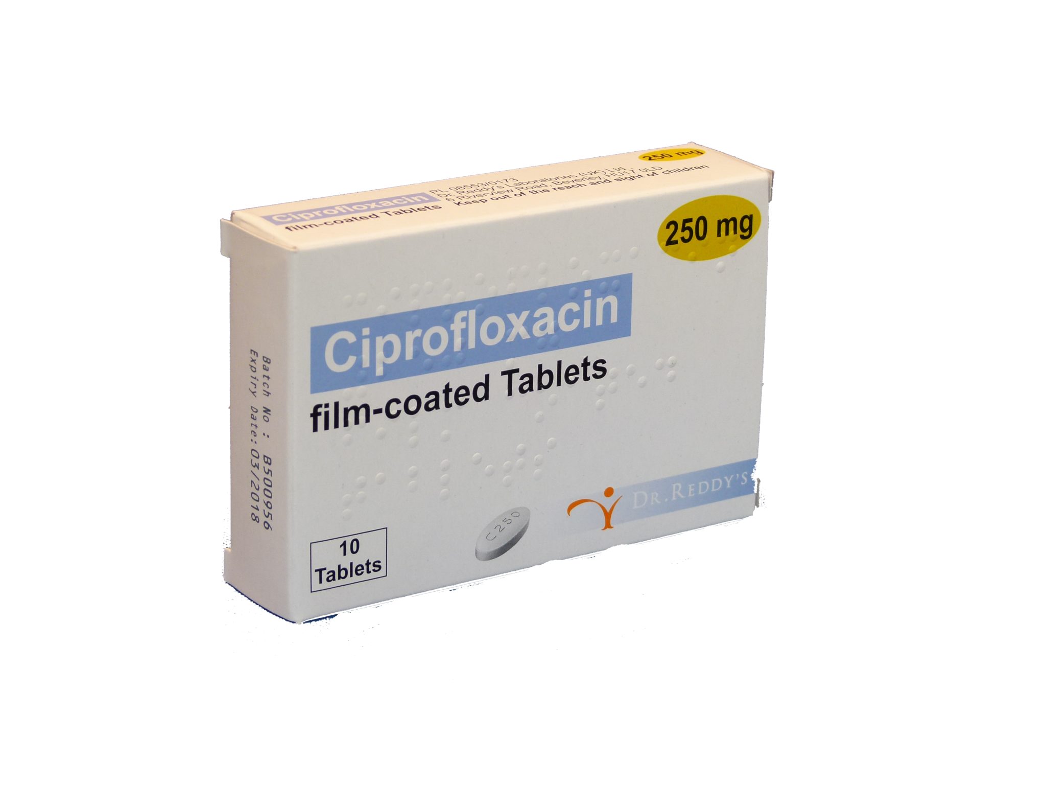 Ciprofloxacin 250 mg compendium