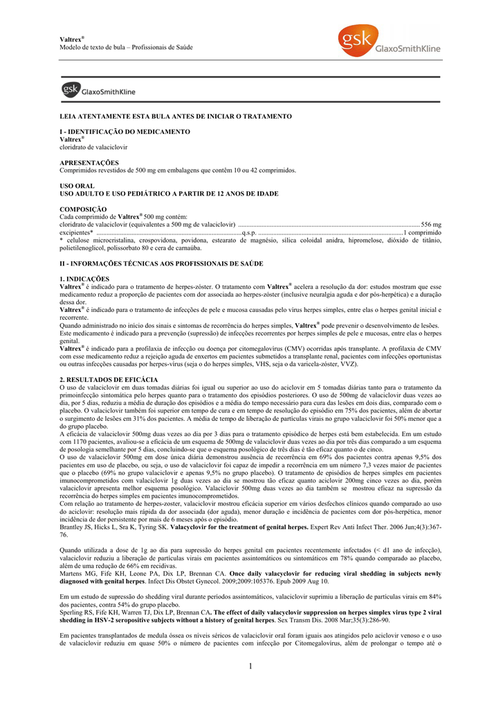 Cloridrato de valaciclovir 500mg 42 comprimidos