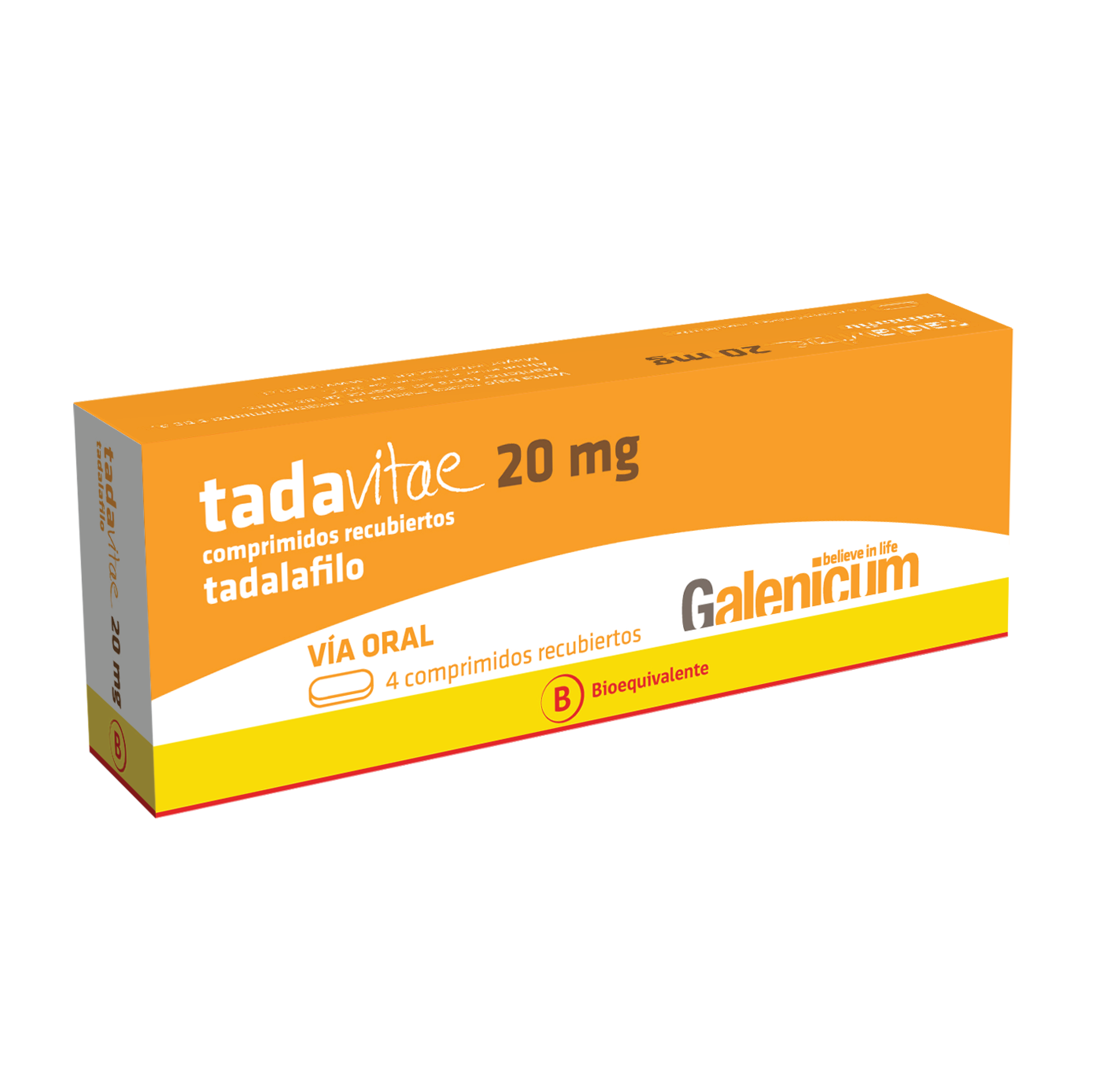 Tadalafilo 20 mg 4 comprimidos precio