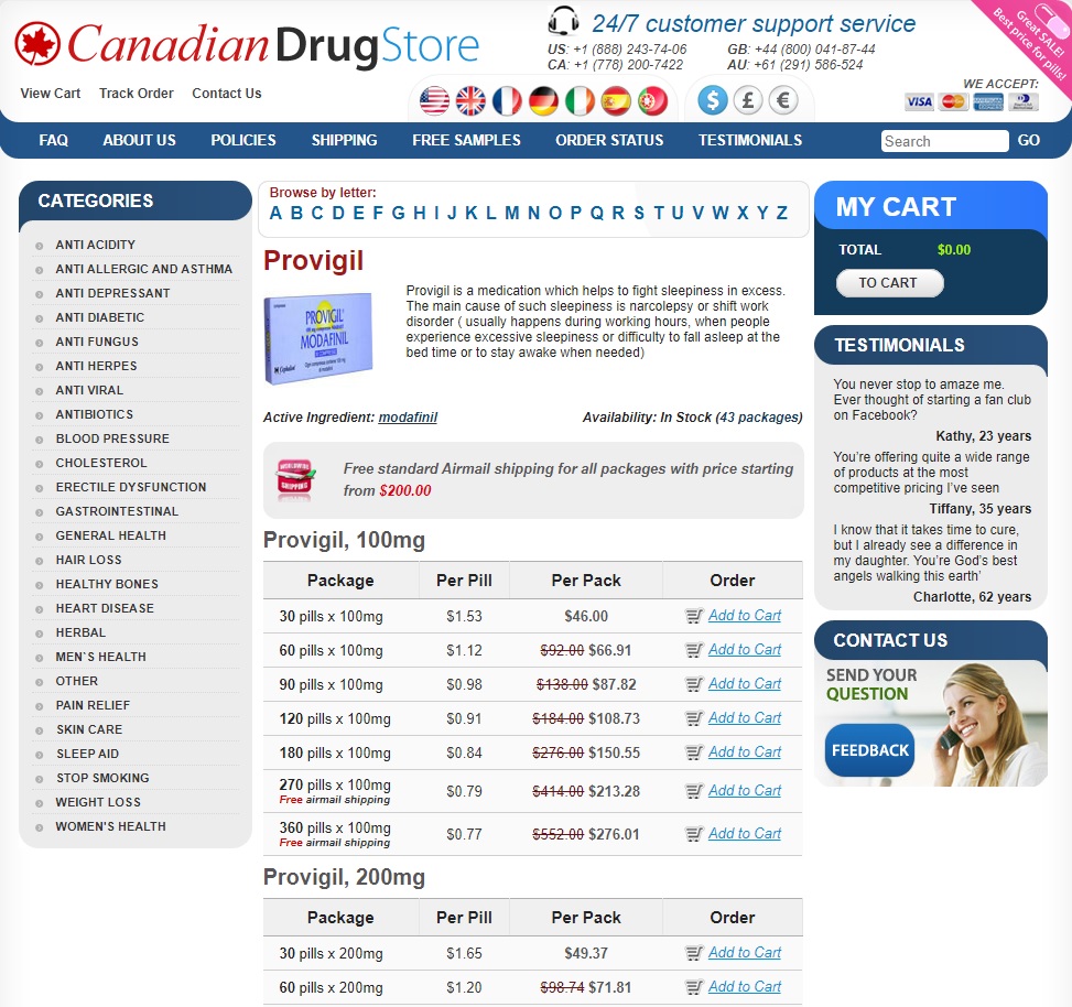 Modafinil 100mg online