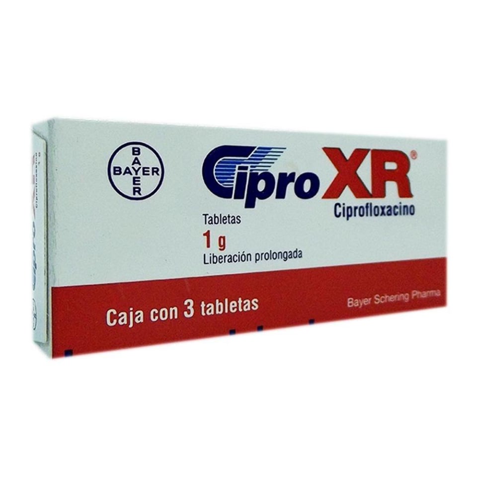 Cipro xr tabletas de 1 gr