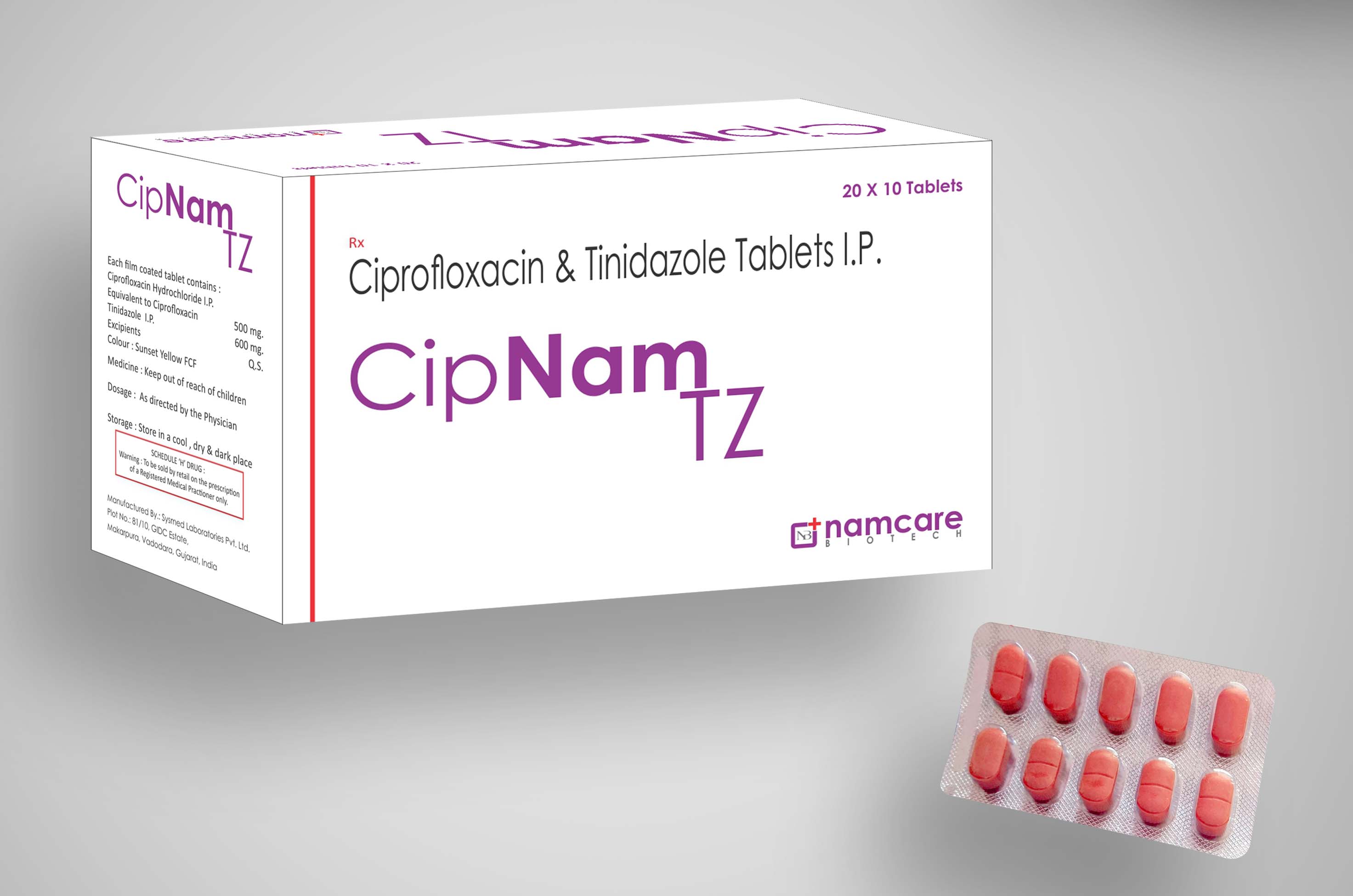 Ciprofloxacin 500mg Tinidazole 600 Mg