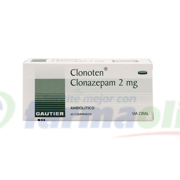 Clonazepam 2 mg costo