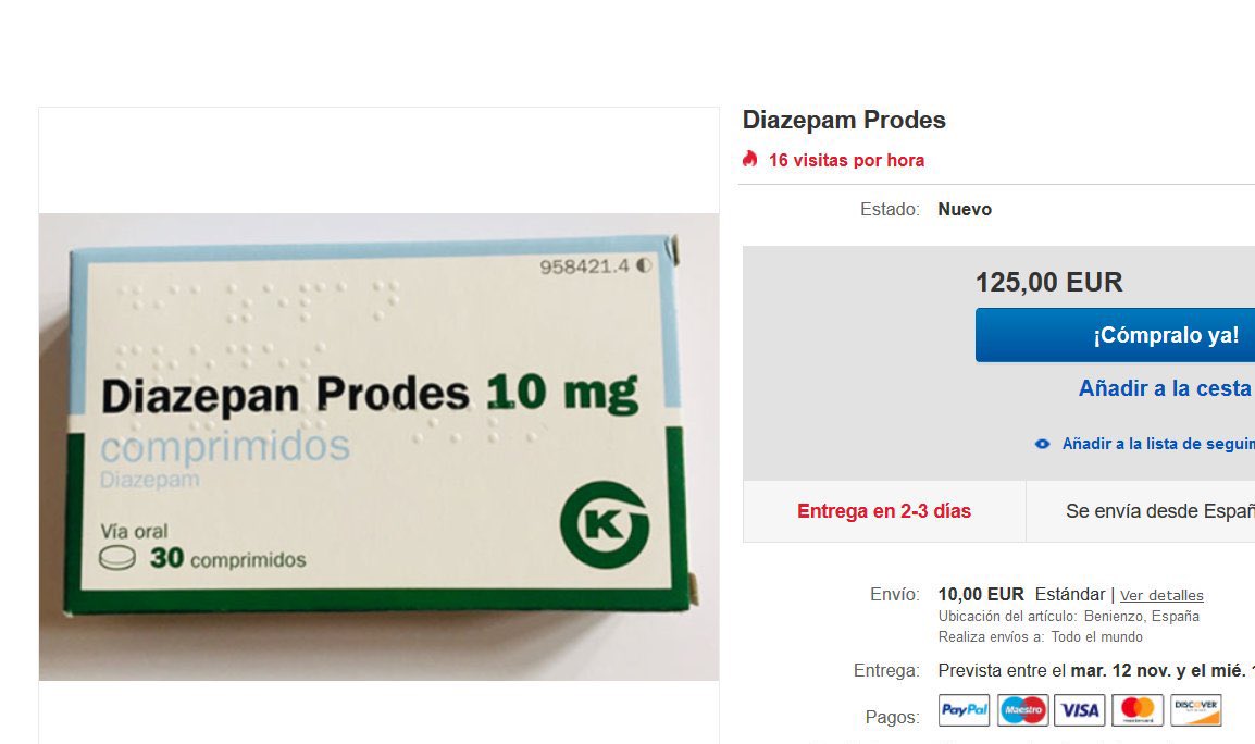 Diazepam comprimidos precio