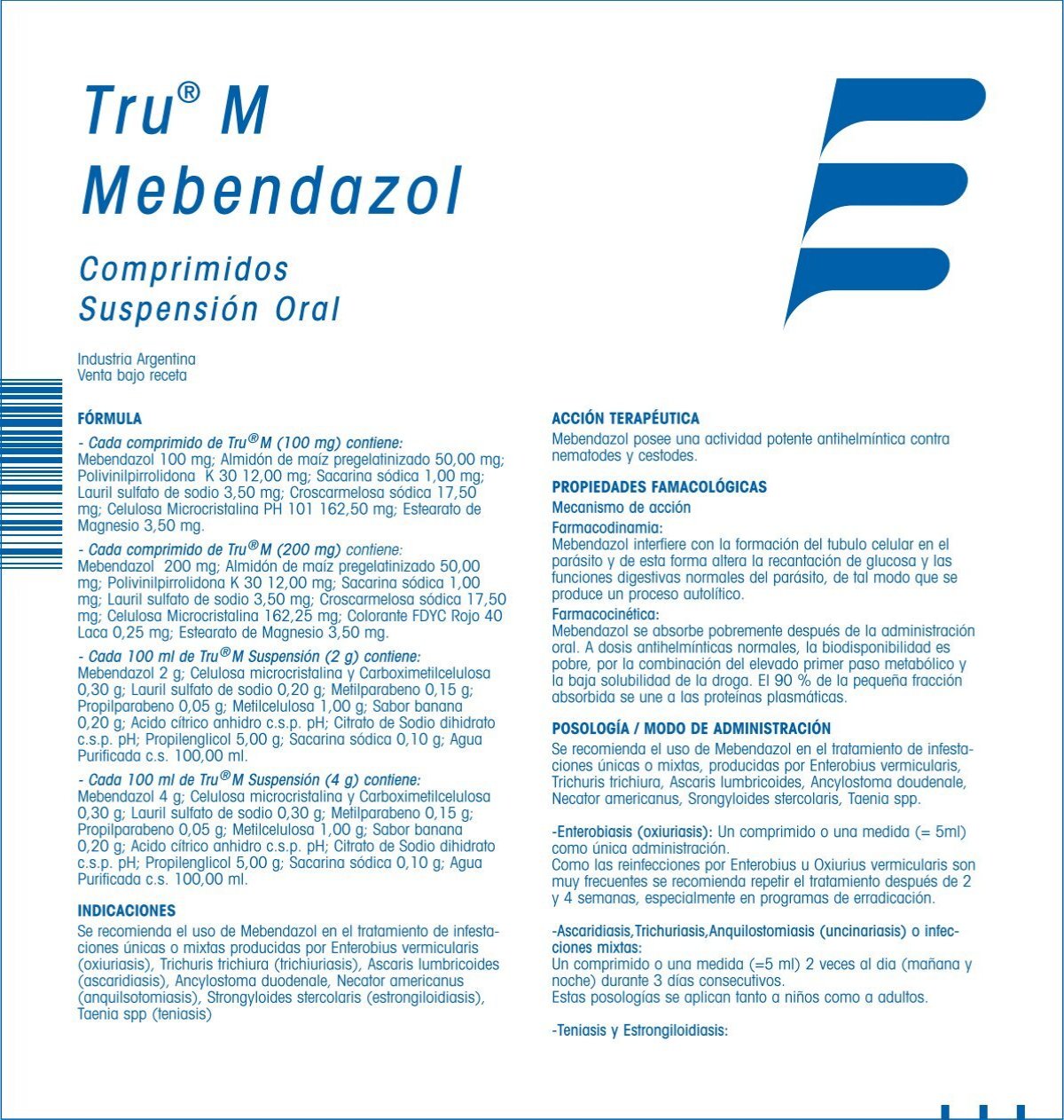 Venta de mebendazol