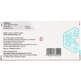 Fluconazole 100 mg precio mexico