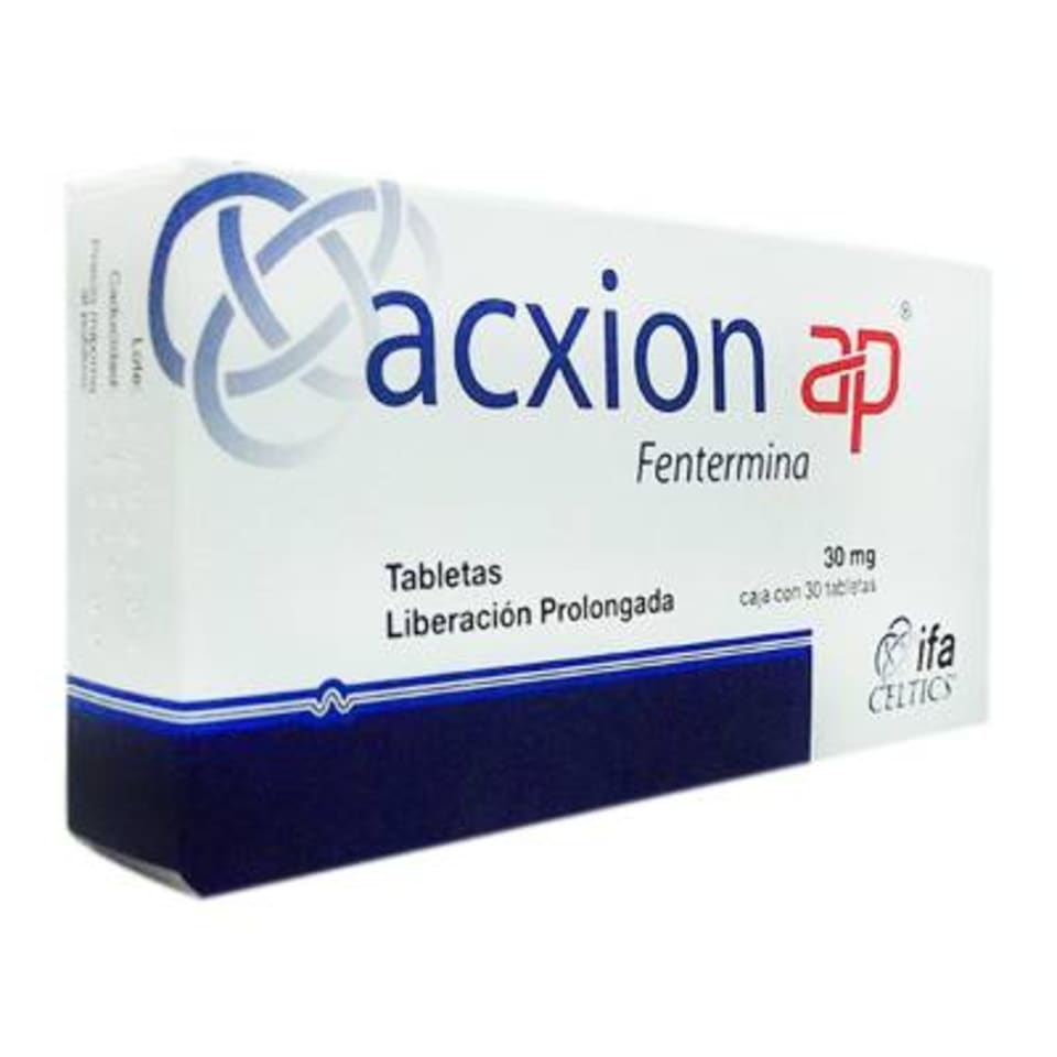 Precio de acxion fentermina 30 mg